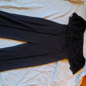 Off shoulder black jumpsuit